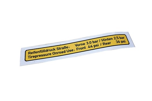 REIFENDRUCKVORSCHRIFT