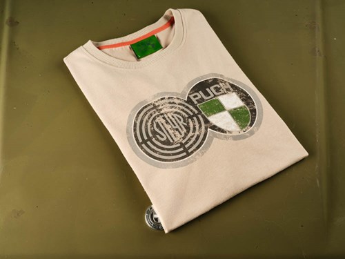 TSHIRT oliv Steyr-Puch Logo