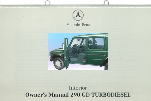 OWNER MANUAL 290GD TURBODIESEL ENGLISH