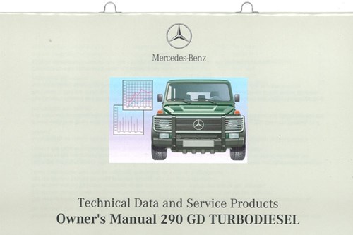 OWNER MANUAL 290GD TECHN. DATA ENGLISH