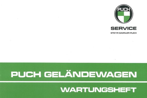 WARTUNGSHEFT PUCH 230;280GE 240;300GD DE