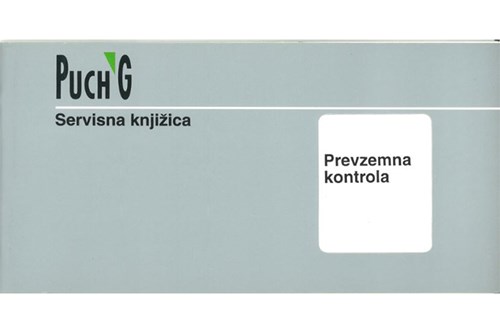 WARTUNGSHEFT PUCH G W463 SLOWENISCH