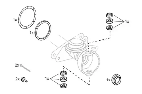 PUCH G AXLE ARM BEARING SET, FRONT